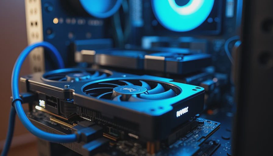An open desktop PC case showing a consumer NVIDIA RTX 3060 graphics card used for local LLM benchmarking.